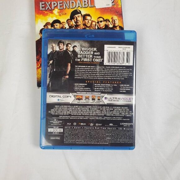The Expendables 2 Blu-ray + Digital w/Slipcover (2012) Sylvester Stallone - Picture 3 of 3